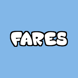 Coloring page first name FARES
