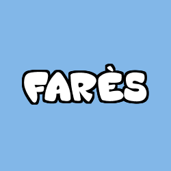 Coloring page first name FARÈS