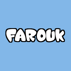 Coloring page first name FAROUK