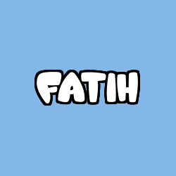 Coloring page first name FATIH