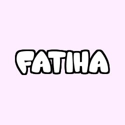 Coloring page first name FATIHA