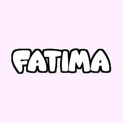 Coloring page first name FATIMA
