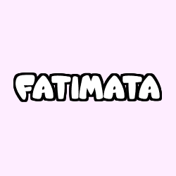 Coloring page first name FATIMATA