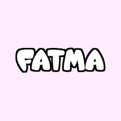 Coloring page first name FATMA