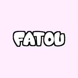 Coloring page first name FATOU