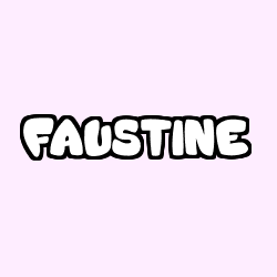 Coloring page first name FAUSTINE