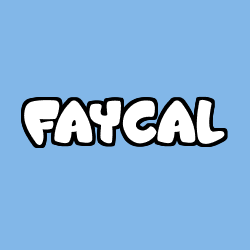 Coloring page first name FAYCAL