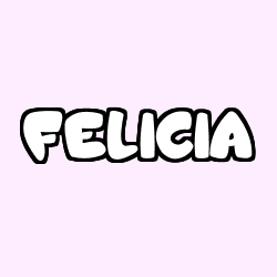 Coloring page first name FELICIA