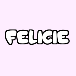 Coloring page first name FELICIE