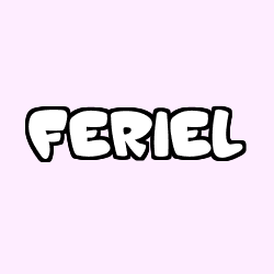 Coloring page first name FERIEL
