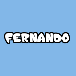 Coloring page first name FERNANDO