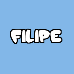 Coloring page first name FILIPE