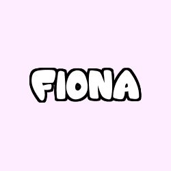 Coloring page first name FIONA