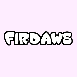 Coloring page first name FIRDAWS