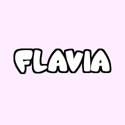 Coloring page first name FLAVIA
