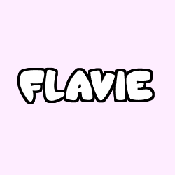 Coloring page first name FLAVIE
