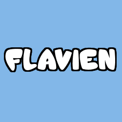 Coloring page first name FLAVIEN