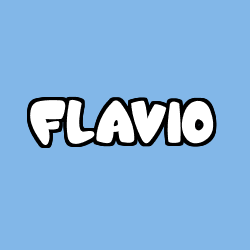 Coloring page first name FLAVIO