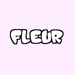 Coloring page first name FLEUR