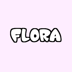 Coloring page first name FLORA