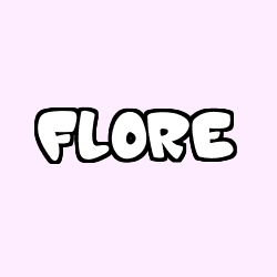 Coloring page first name FLORE