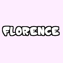Coloring page first name FLORENCE