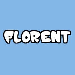 Coloring page first name FLORENT