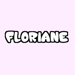 Coloring page first name FLORIANE