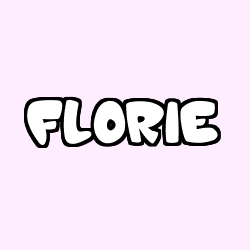 Coloring page first name FLORIE