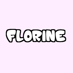 Coloring page first name FLORINE