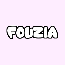 Coloring page first name FOUZIA