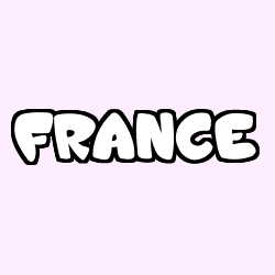 Coloring page first name FRANCE