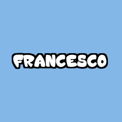 Coloring page first name FRANCESCO