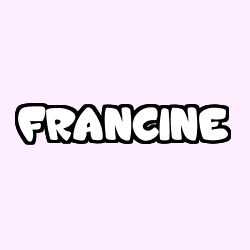Coloring page first name FRANCINE
