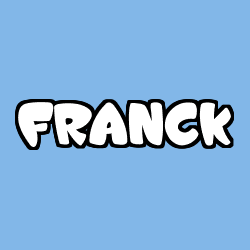 Coloring page first name FRANCK