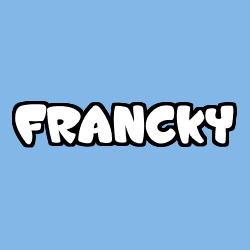 Coloring page first name FRANCKY