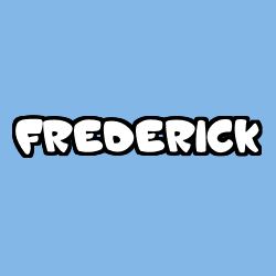 Coloring page first name FREDERICK