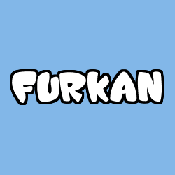 Coloring page first name FURKAN