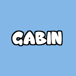 Coloring page first name GABIN