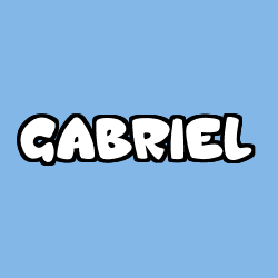 Coloring page first name GABRIEL