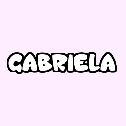 Coloring page first name GABRIELA