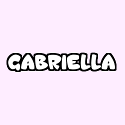 Coloring page first name GABRIELLA