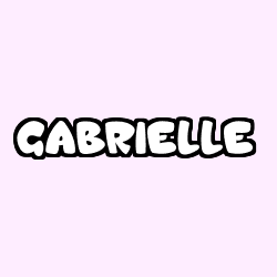 Coloring page first name GABRIELLE