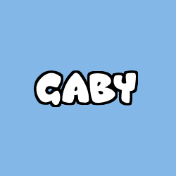 Coloring page first name GABY