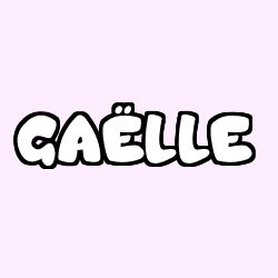 Coloring page first name GAËLLE
