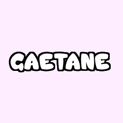 Coloring page first name GAETANE