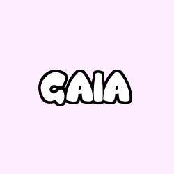Coloring page first name GAIA