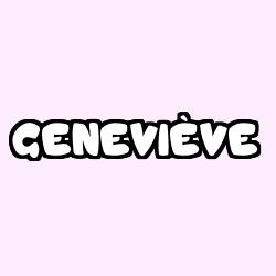 Coloring page first name GENEVIÈVE