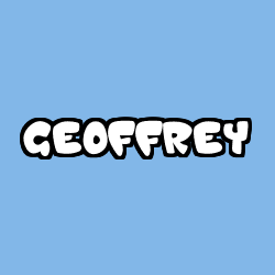 Coloring page first name GEOFFREY