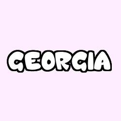 Coloring page first name GEORGIA